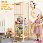 Stuffed Animal Storage with Toys Tray, 57In Large Wooden Stuffy Plushies - Image 5