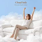 Vesgantti 118" Modular Sectional Couch, Comfy Corduroy Upholstered Cloud Couches - Image 3