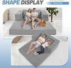 Futon Sofa Bed with Pillow, 3-in-1 Sleeper Sofa Bed with Removable Cover - Image 6