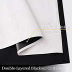 Yakamok Black 100% Blackout Curtains 72 Inches Long - Image 4