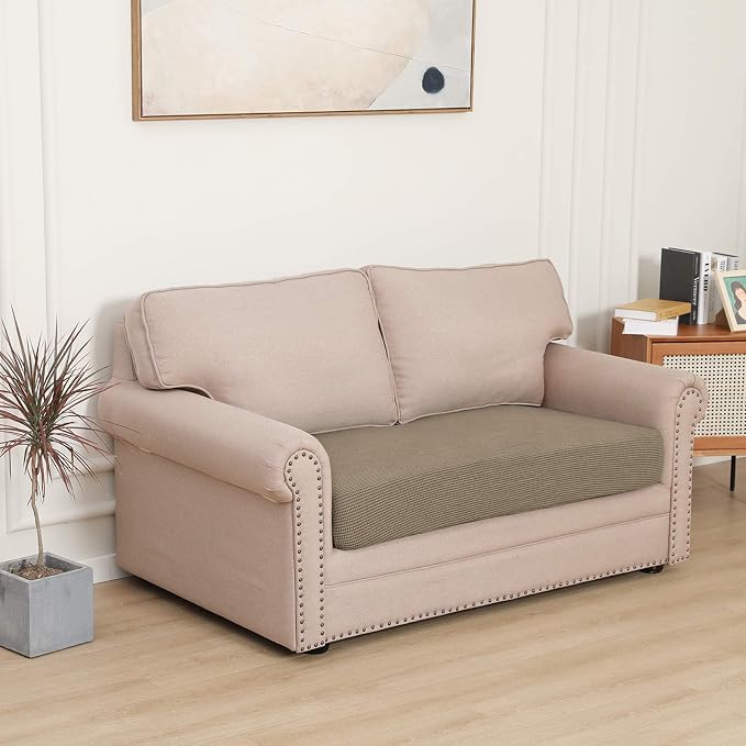 Easy-Going Stretch 1 Piece Loveseat Couch Cushion Cover - Image 2
