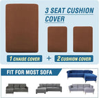 H.VERSAILTEX Sectional Couch Covers 3 Pieces Sofa Seat Cushion Covers L Shape - Image 8