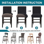 Turquoize Stretch Bar Stool Cover Counter Stool Pub Chair Slipcover - Image 7