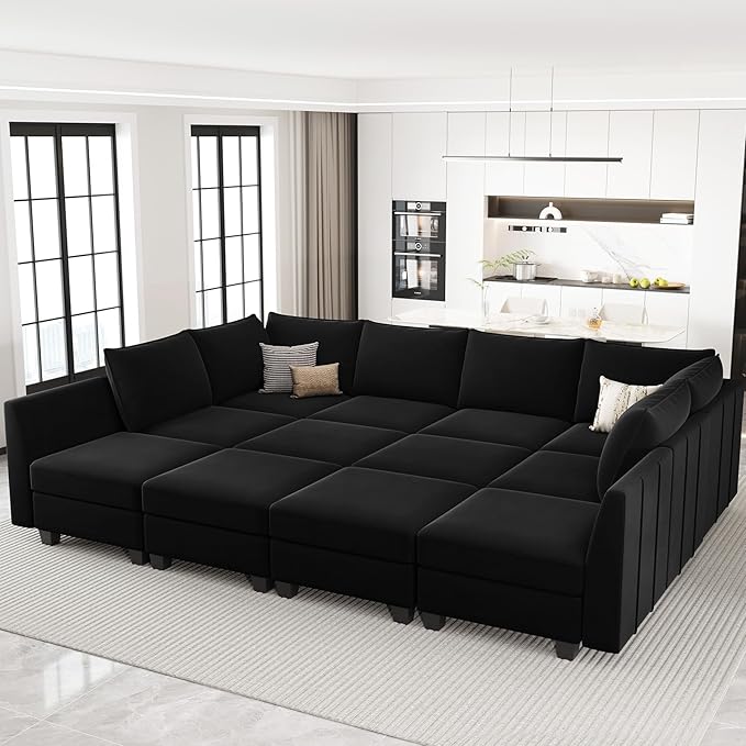 Belffin Oversized Modular Sectional Couch Sleeper Sofa by Belffin