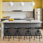 LOKKHAN 4-Pack Industrial Bar Stools, Heavy-Duty Black Metal Frame - Image 7
