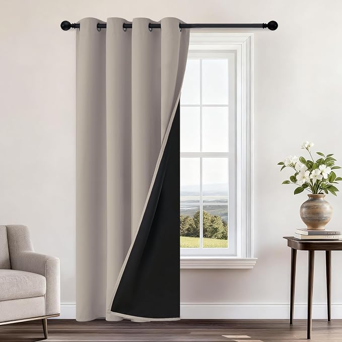 Yakamok Natural Blackout Curtains 96 Inches Long by Yakamok