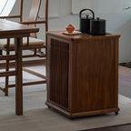 Sofas Chinese Style Wooden Sofa Side Table Tea Cabinet Mobile Tea Side Cabinet - Image 4