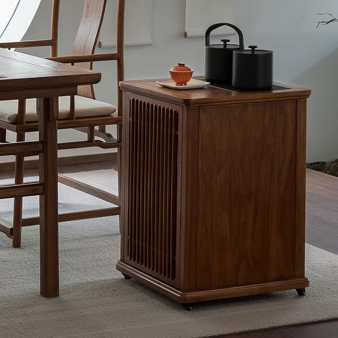 Sofas Chinese Style Wooden Sofa Side Table Tea Cabinet Mobile Tea Side Cabinet - Image 4