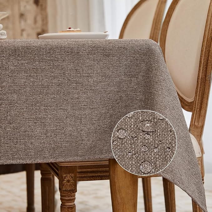BALCONY & FALCON Rectangle Tablecloth Washable Wrinkle Resistant and Water by BALCONYFALCON