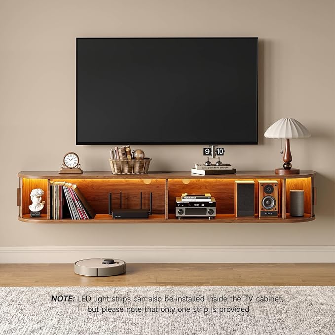 63" Floating TV Stand with Power Outlet - Image 9