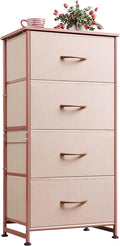 WLIVE 4 Drawers Dresser for Bedroom, Dresser for Hallway, Sturdy Steel Frame by WLIVE
