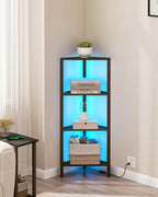 TUTOTAK Corner Shelf, 4-Tier Corner Bookshelf by ChoosetutotakFurnitureBuildYourCozyHome