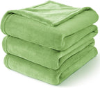 BEDELITE Fleece Blanket Soft Plush Queen Bed Blanket Grass Green 90"x90" | - Image 7