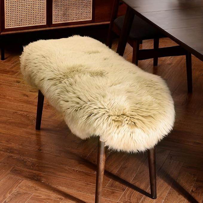 LLB Genuine Sheepskin Area Rug Wool Rug Fur Carpet Fluffy Shaggy Fur Rug - Image 5