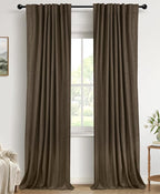 Faux Linen Total Blackout Curtains by 100BlackoutShield
