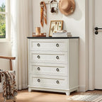 Joaxswe Farmhouse 4 Drawer Dresser - Image 4