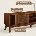 LKTART 68 Inch Mid Century Modern TV Stand - Image 7