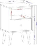 Manhattan Comfort Liberty Mid Century Modern Nightstand - Image 3