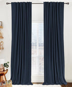 Linen Textured Total Blackout Curtains by 100BlackoutShield