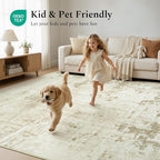 Rugflix 8x10 Area Rugs for Living Room, Washable Linen Beige Large Rug | - Image 5