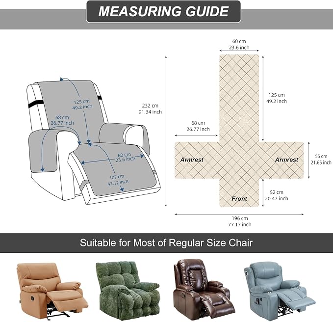 100% Waterproof Recliner Chair Cover, Recliner Chair Covers - Image 3