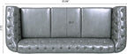 LEVNARY Chesterfield Sofa, Classic Tufted Upholstered Leather Couch, Modern 3 - Image 2