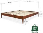 Bme Dinkee King Size Bed Frame, 15 Inch High Platform, Modern Minimalist Style - Image 2