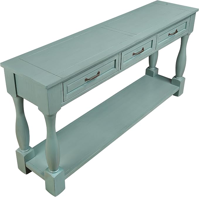 Knocbel Long Antique Entry Console Table - Image 14