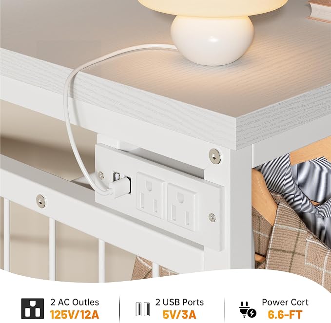 EnHomee 49.2" W Dresser with Hanging Rack & 6 Fabric Drawers - Image 5