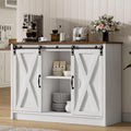 4 EVER WINNER Farmhouse Coffee Bar Cabinet, Coffee Station Cabinet by 4EVERWINNER