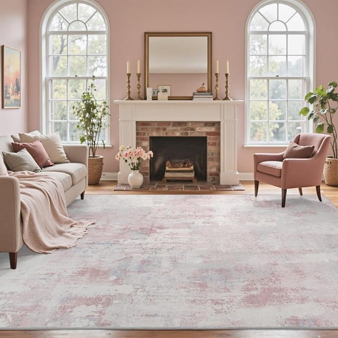 5x7 Ft Area Rugs for Living Room, Soft Non-Slip Washable Rugs Modern Abstract - Image 3