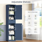 Iwell 67" Tall Bathroom Cabinet, Storage Cabinet - Image 6