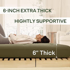 ZonLi Japanese Floor Futon Mattress King Size 76"x80"100% Cotton Cover 6'' - Image 2