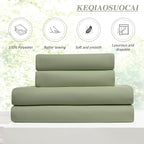 Light Sage Blackout Curtains Pinch Pleat Green Drapes 96 Inches Long 2 Pieces - Image 5