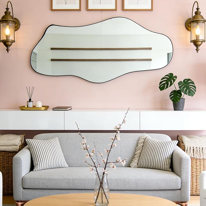 Large Irregular Mirror, Modern Organic Shape Mirror - Image 7