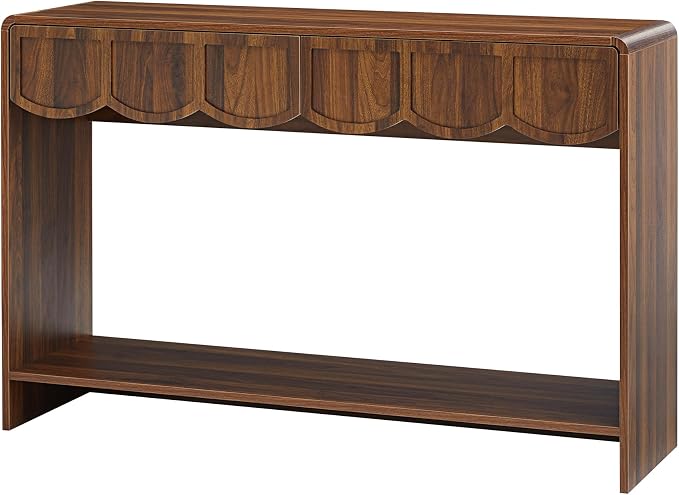 ORRD Console Table with Drawers, Mid-Century 43 Inches Narrow Entryway Tables - Image 9
