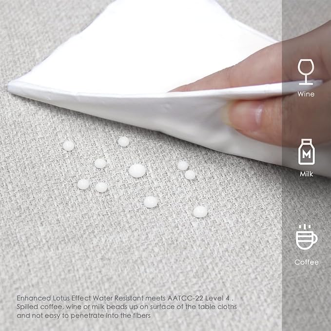 BALCONY & FALCON Rectangle Tablecloth Washable Wrinkle Resistant and Water - Image 3