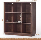 Joaxswe 9 Cube Bookshelf, 40.5" Wide Organizer Bookcase - Image 3