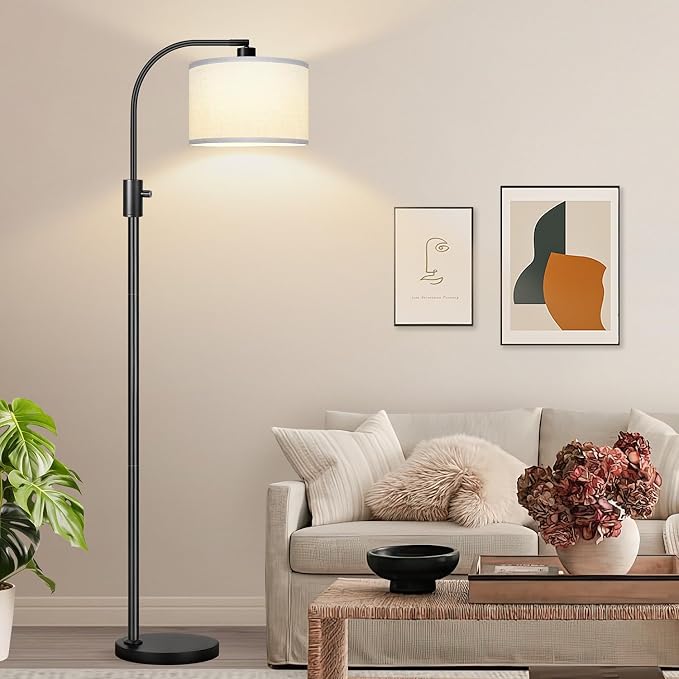 Nintiue Upgraded Modern Arc Dimmable Tall Standing Floor Lamp by Nintiue