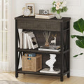 FATORRI Rustic Small Bookshelf, Industrial Wood Book Shelf by FATORRI