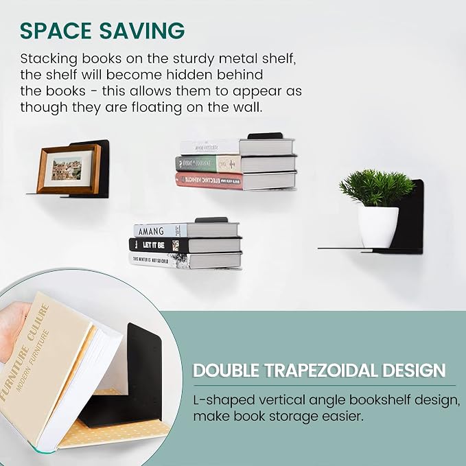 STORAGE MANIAC Floating Book Shelves - Image 6