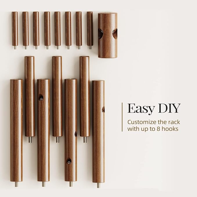 Pipishell Sturdy Wooden Coat Tree - Image 6