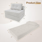 ANONER Memory Foam Folding Sofa Bed, Sectional Couches - Image 2