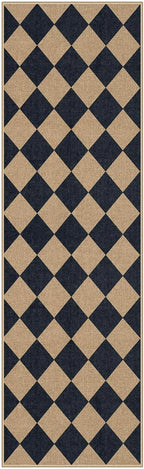 Lahome Checkered Easy Jute Non Slip Kitchen Runner, Checkerboard Indoor Outdoor - Image 9