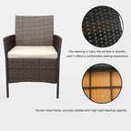 GarveeHome 3-Piece Patio Bistro Set, PE Rattan Outdoor Conversation Furniture - Image 7