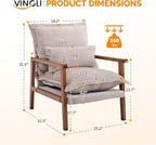 VINGLI Mid-Century Modern Cloud Accent Armchair - Image 2