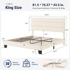 Allewie King Size Platform Bed Frame - Image 2