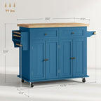 HOMCOM Kitchen Island Cart - Image 7