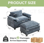 Oprisen 53" Modular Sectional Sofa, Comfy Cloud Couch Sectional Sofa - Image 2