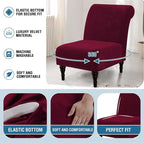 H.VERSAILTEX Armless Accent Chair Covers Thick Velvet Armless Chair Slipcovers - Image 6